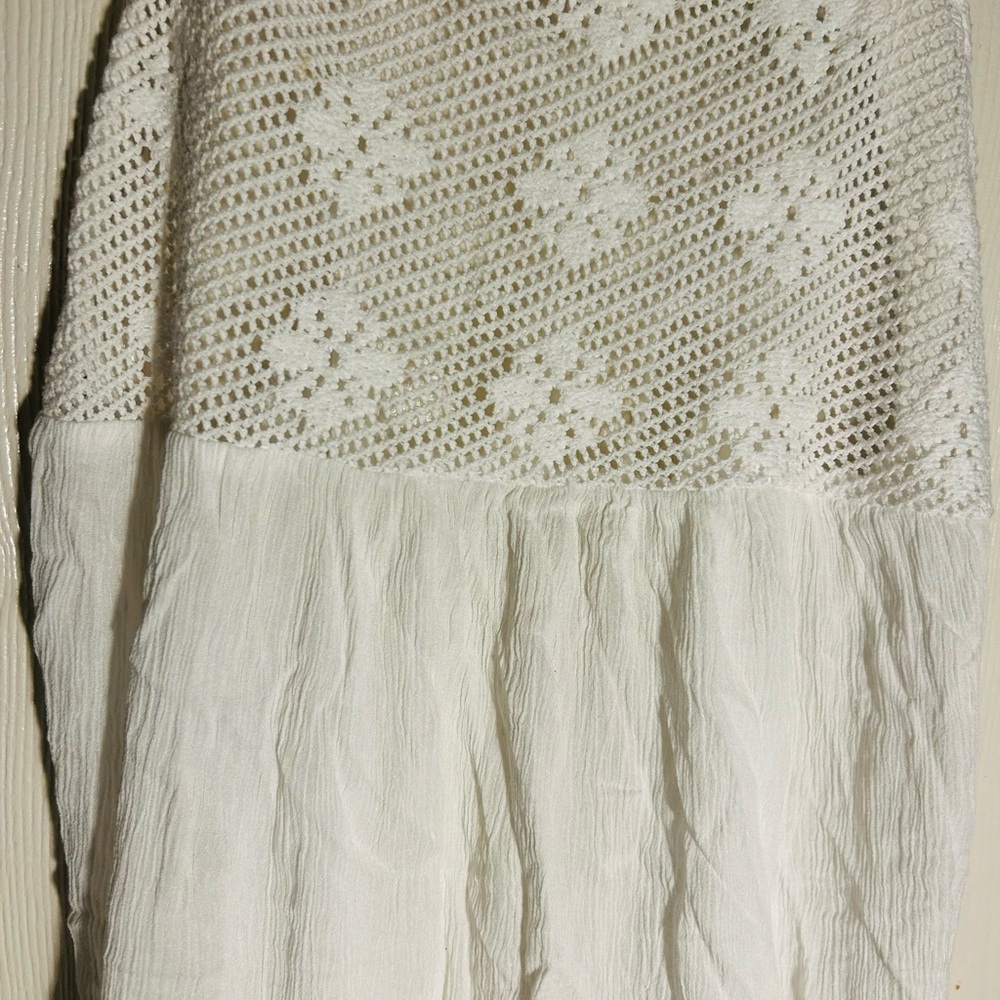 Xhilaration White Crochet Swim Coverup